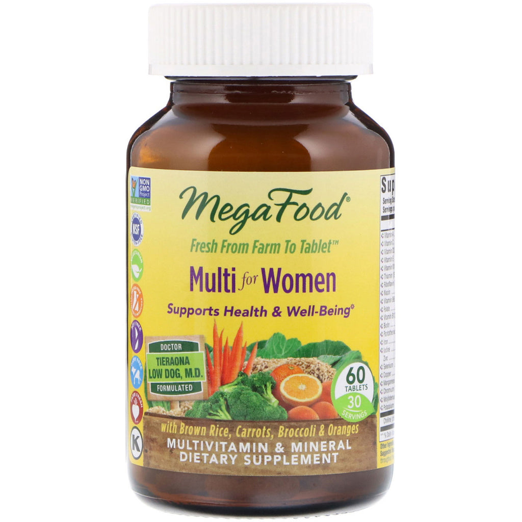 MegaFood, Multipara Mulheres, 60 Comprimidos