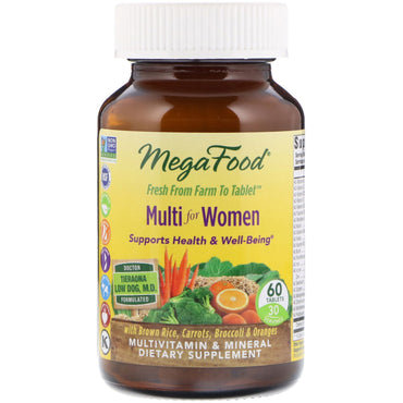 MegaFood, Multi til kvinder, 60 tabletter