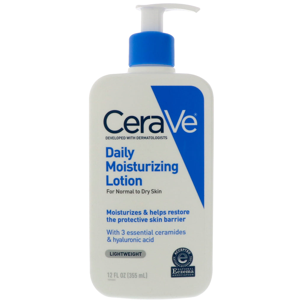 CeraVe, dagelijkse vochtinbrengende lotion, lichtgewicht, 12 fl oz (355 ml)
