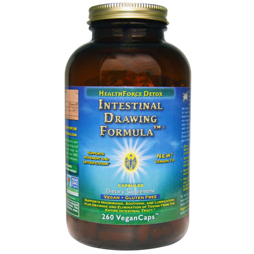 Superalimentos Healthforce, cápsulas de fórmula para el dibujo intestinal, 260 cápsulas vegetales
