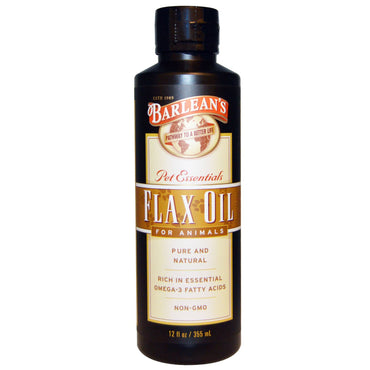 Barlean's, Flax Oil, for Animals, 12 fl oz (355 ml)