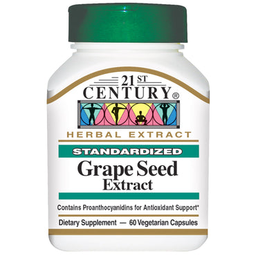século 21, extrato de semente de uva, 60 cápsulas vegetais