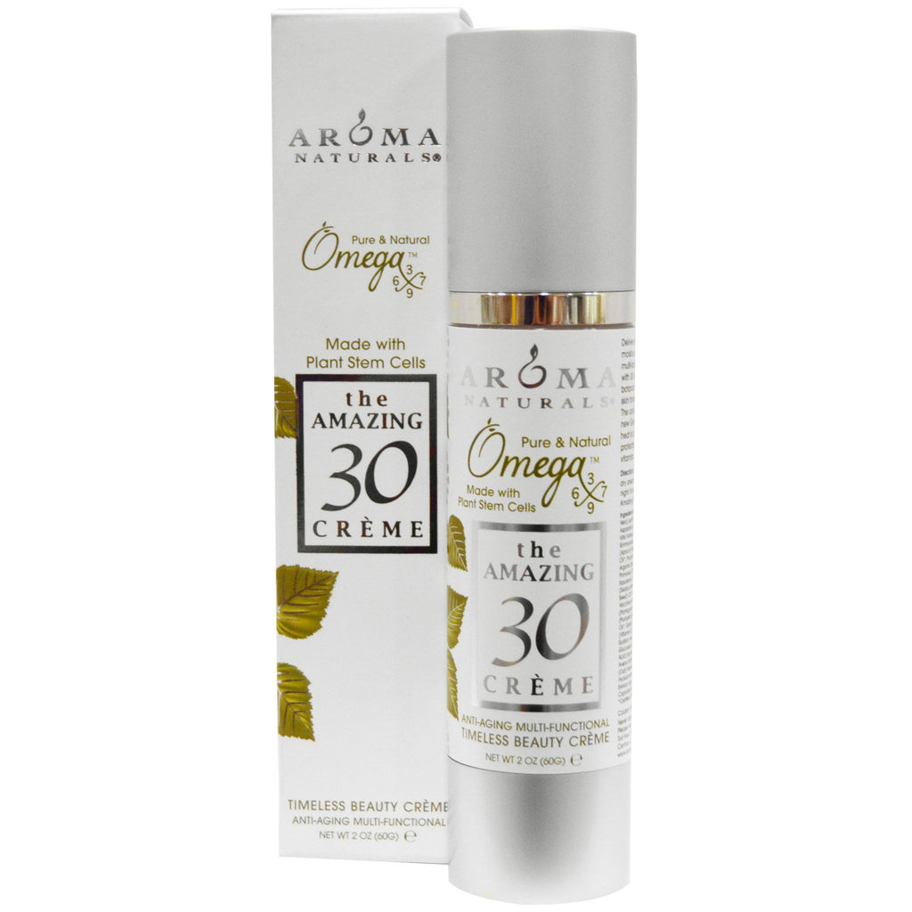 Aroma Naturals, The Amazing 30 Creme, anti-aldrings multifunksjonell, 2 oz (60 g)