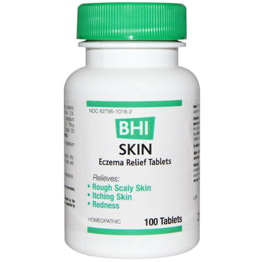 MediNatura, BHI, Tabletas para aliviar el eczema de la piel, 100 tabletas