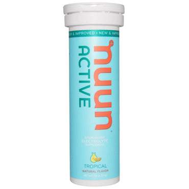 Nuun, supplément d'électrolytes actifs et effervescents, tropical, 10 comprimés