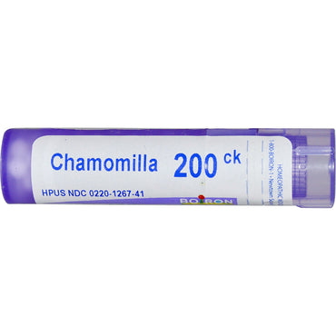 Boiron, remedios únicos, manzanilla, 200 CK, aproximadamente 80 gránulos