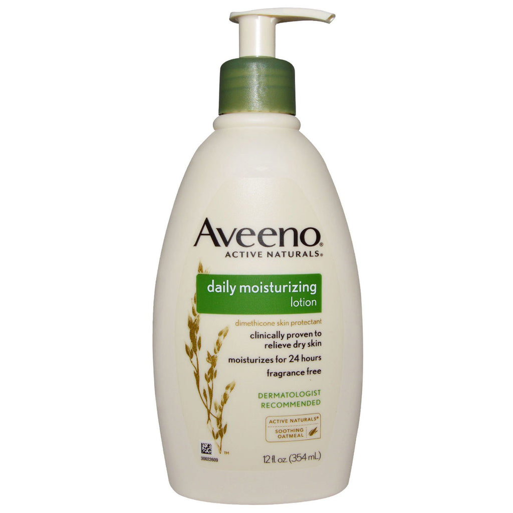Aveeno, Active Naturals, Daily Moisturizing Lotion, Fragrance Free, 12 fl oz (354 ml)