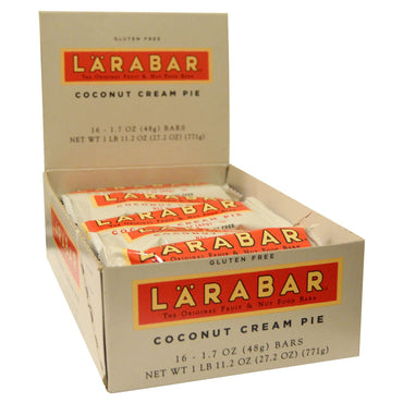 Larabar, Coconut Cream Pie, 16 Bars, 1.7 oz (48 g) Each