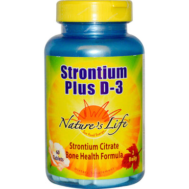 Nature's Life, Strontium Plus D-3, 60 comprimés