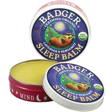 Badger Company, Baume de sommeil, lavande et bergamote, 0,75 oz (21 g)