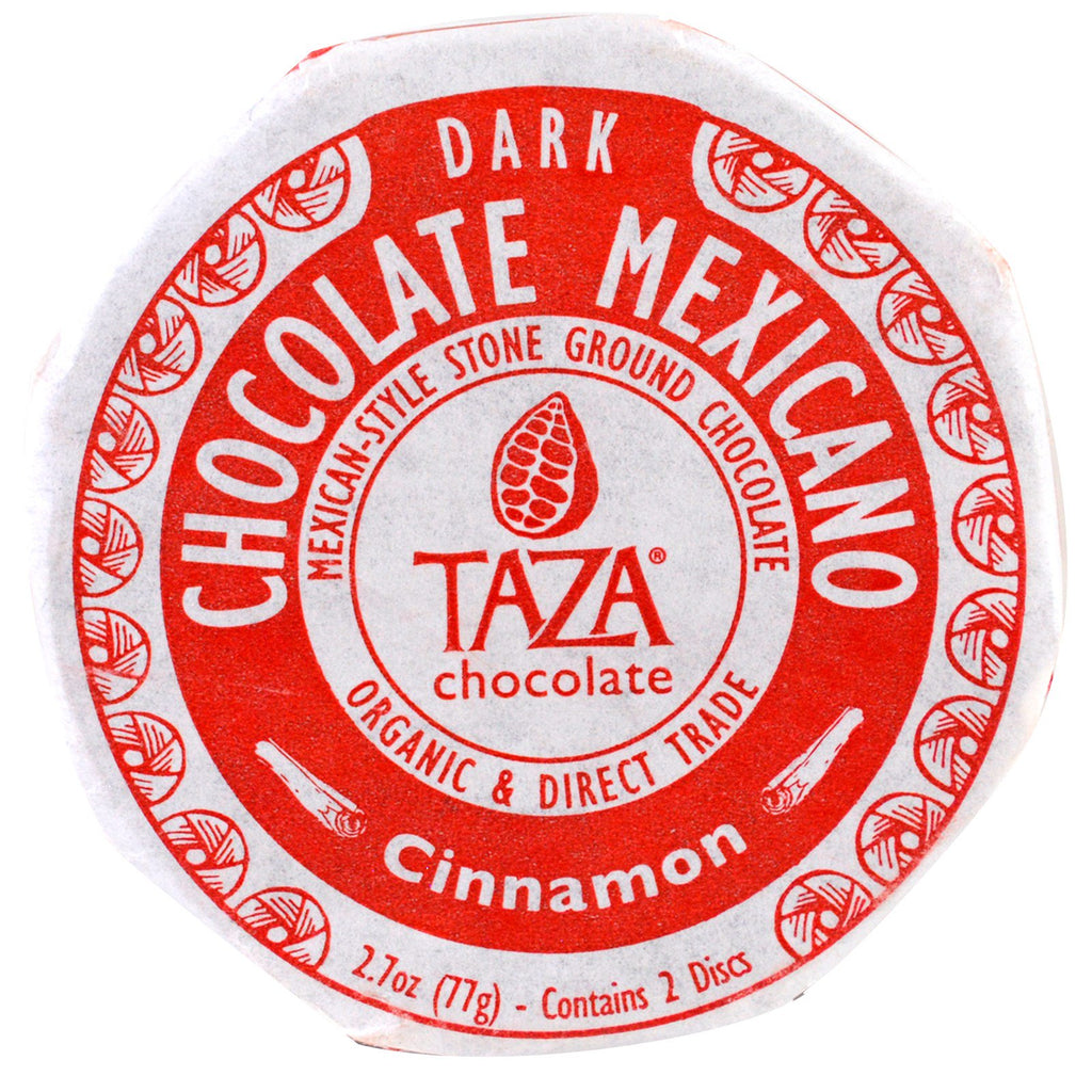Taza chocolate, chocolate mexicano, canela, 2 discos