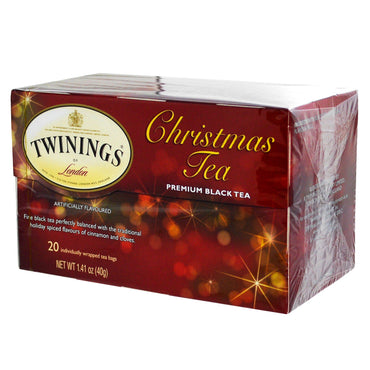 Twinings, Christmas Tea, Premium Black Tea, 20 Tea Bags, 1.41 oz (40 g)