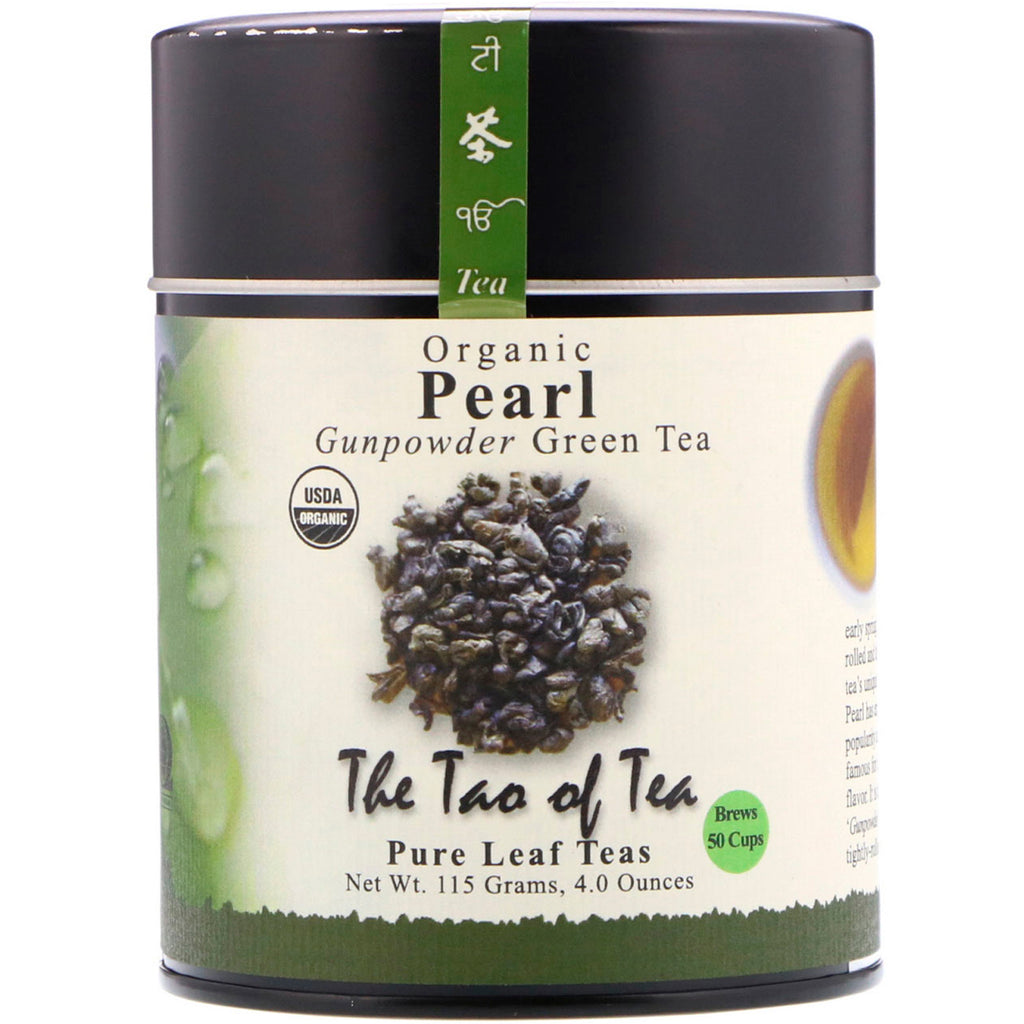 चाय का ताओ, गनपाउडर ग्रीन टी, मोती, 4.0 आउंस (115 ग्राम)