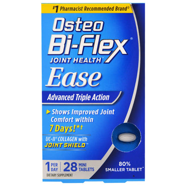 Osteo Bi-Flex, Santé des articulations, Facilité, Triple Action Avancée, 28 Mini Comprimés