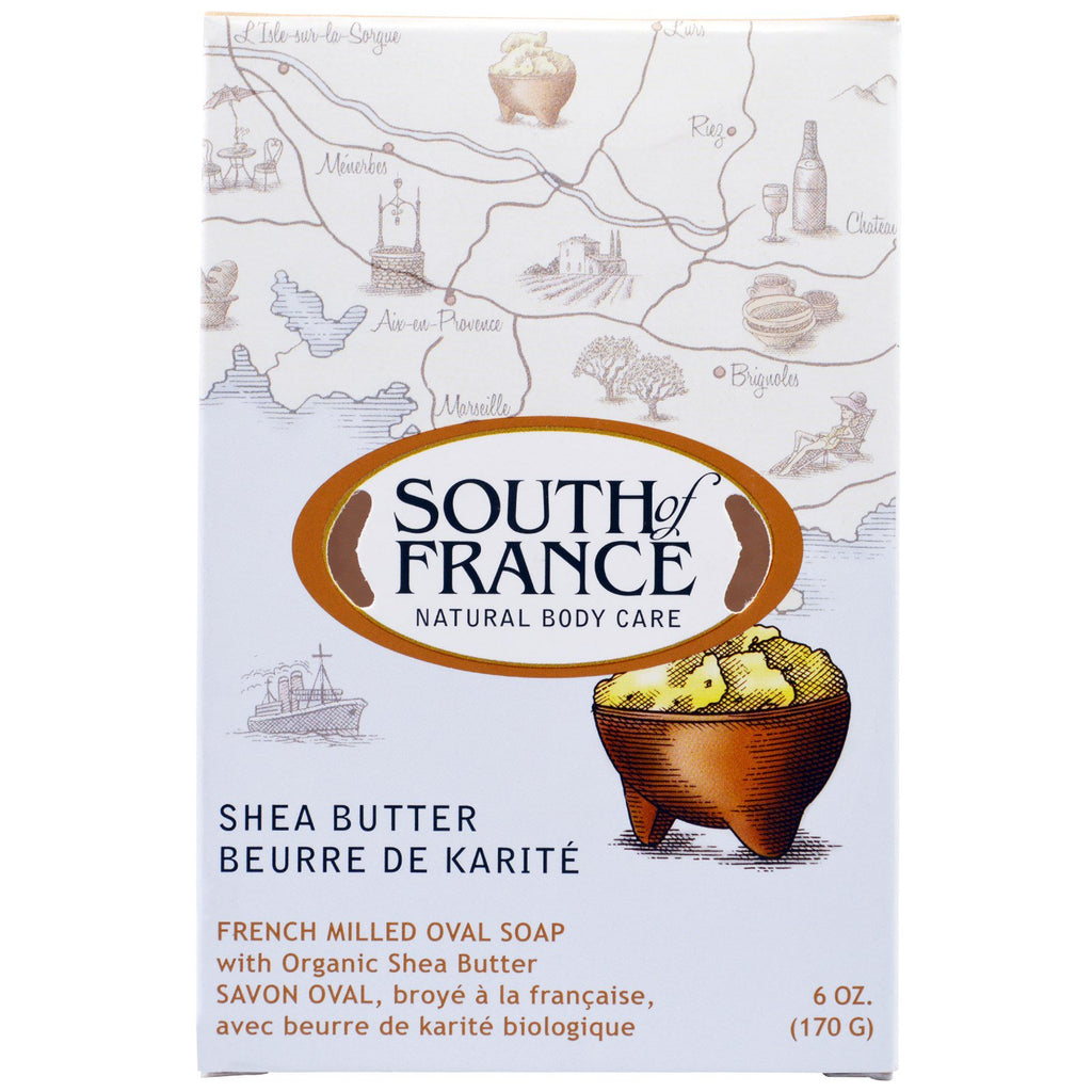South of France, French Milled Oval Soap with  Shea Butter, 6 oz (170 g)