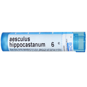 Boiron, remedios únicos, Aesculus hippocastanum, 6C, aproximadamente 80 gránulos