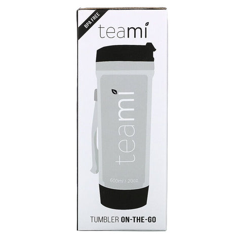 Teami, beker voor onderweg, zwart, 20 oz (600 ml)