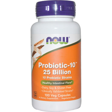 Now Foods, Probiotique-10, 25 milliards, 100 capsules végétales