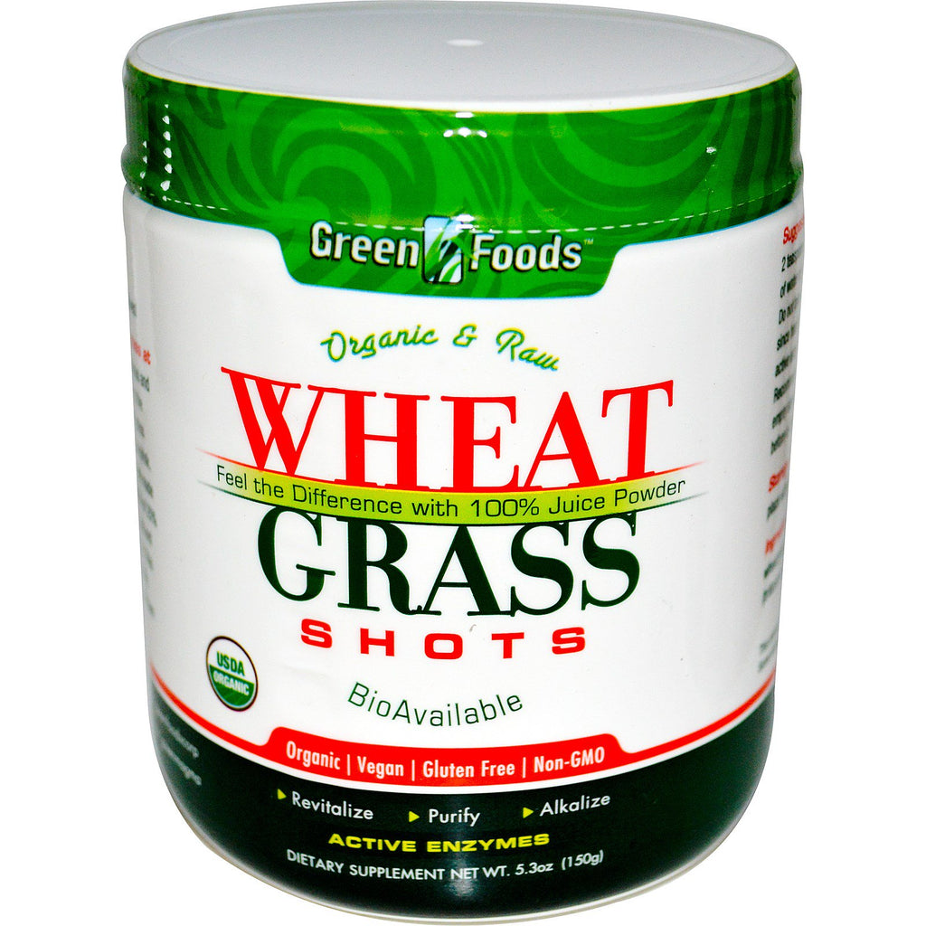Green Foods Corporation și fulgi de iarbă de grâu crudă, 5,3 oz (150 g)