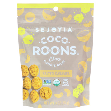 Sejoyia Foods, Coco-Roons, bocaditos de galleta masticables, caramelo salado, 3 oz (85 g)