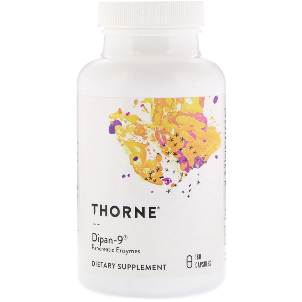 Pesquisa Thorne, dipan-9, enzimas pancreáticas, 180 cápsulas