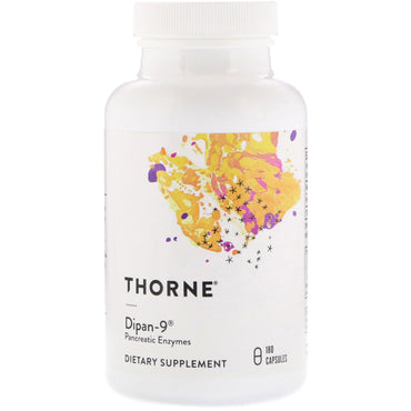 Thorne research, dipan-9, bugspytkirtelenzymer, 180 kapsler