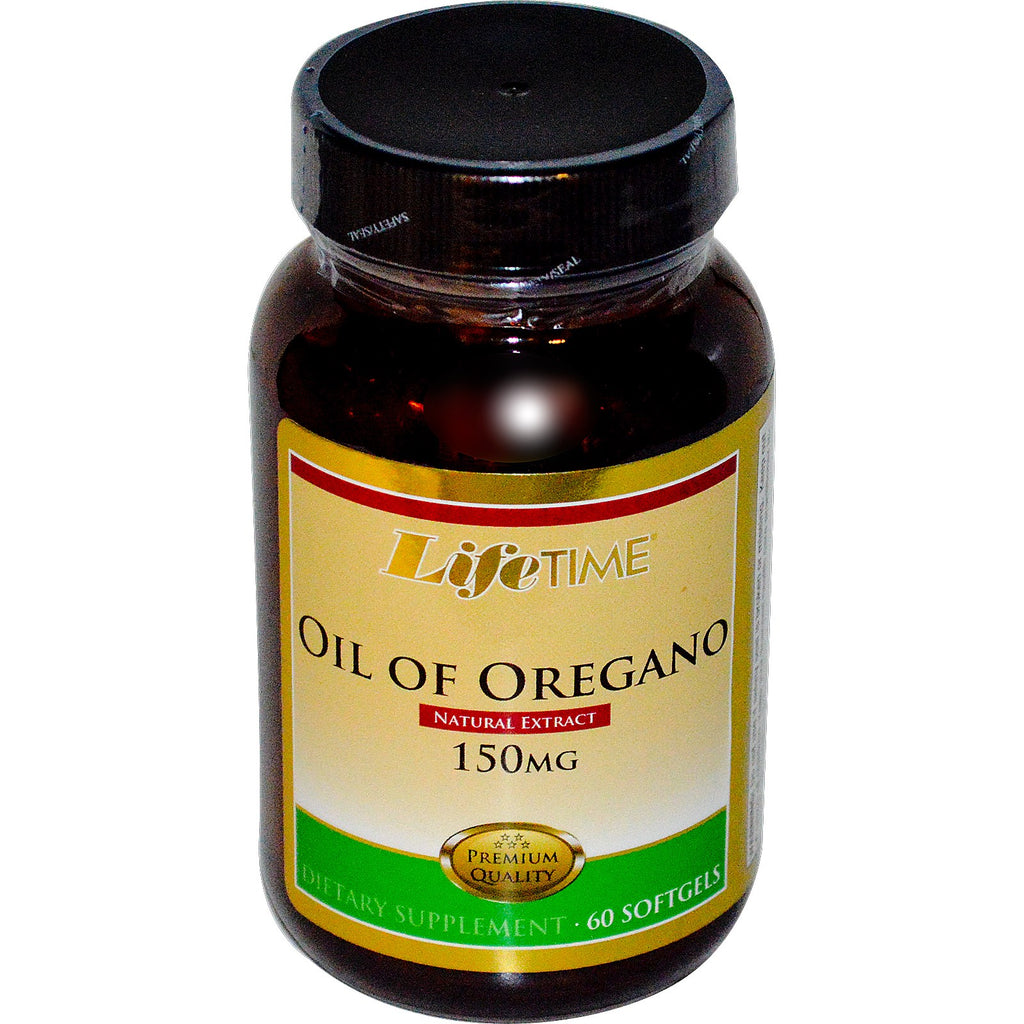Life Time, olio di origano, 150 mg, 60 capsule molli