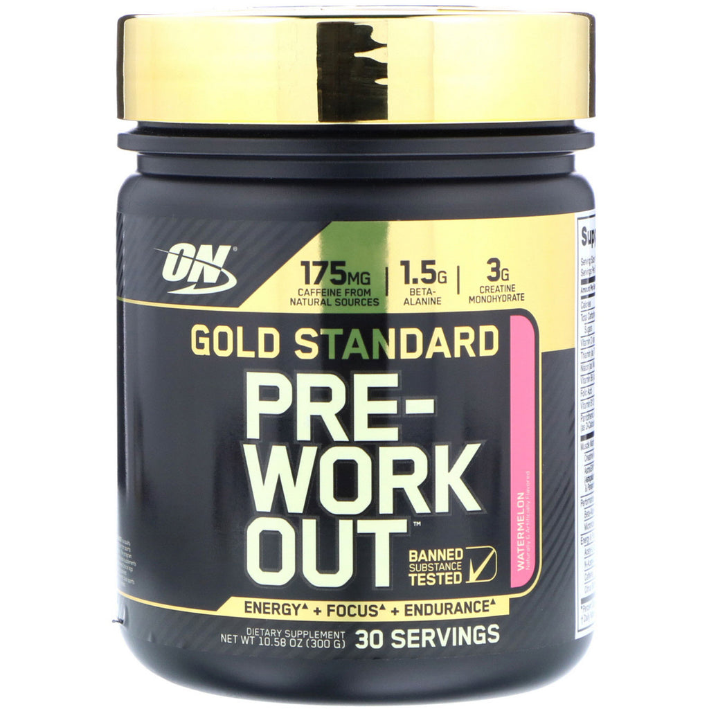 Optimal ernæring, Gold Standard, Pre-Workout, Vandmelon, 10,58 oz (300 g)