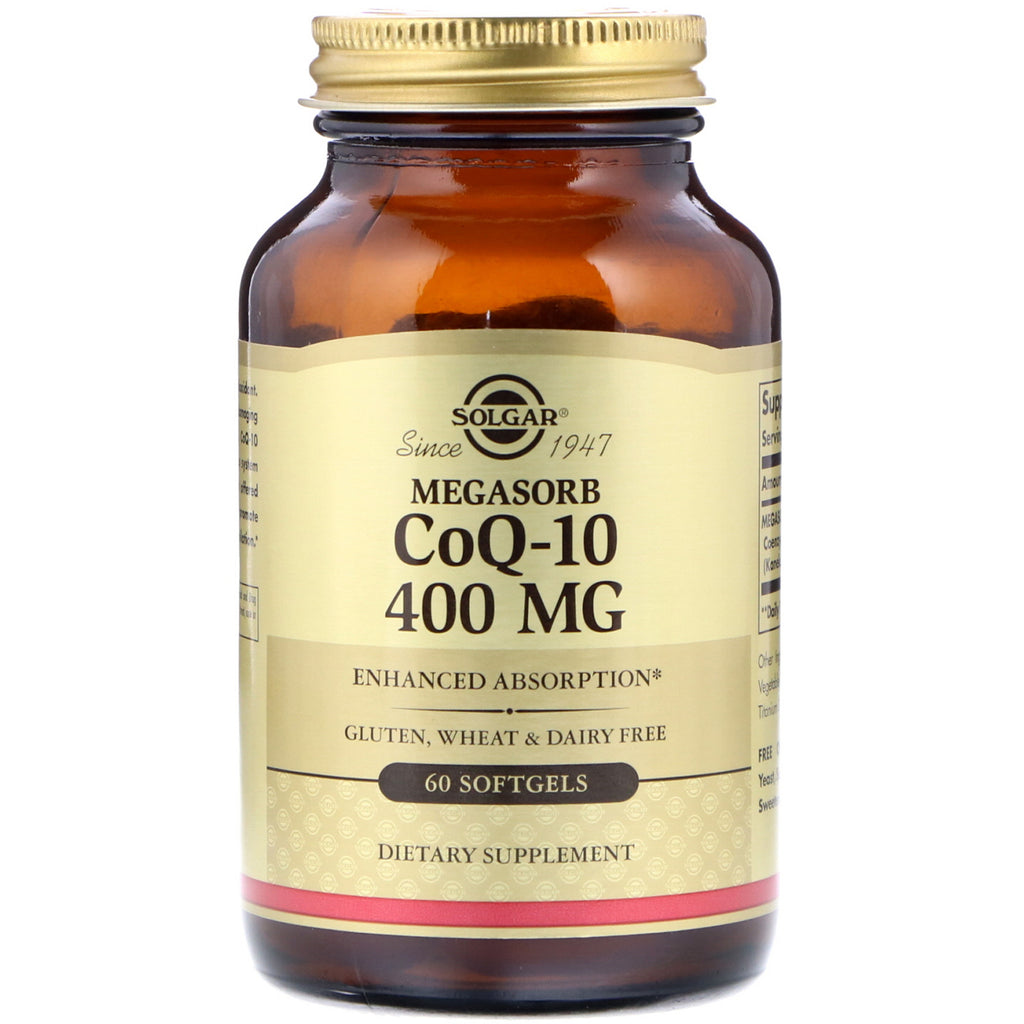 Solgar, CoQ-10, Megasorb, 400 mg, 60 capsule moi