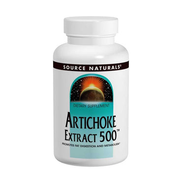 Source naturals, extrato de alcachofra 500, 180 comprimidos