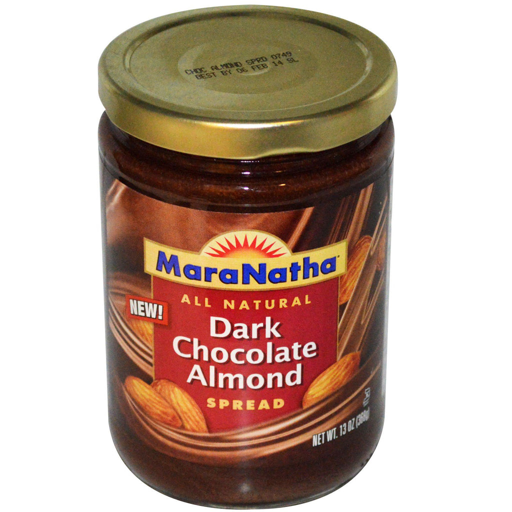 MaraNatha, ממרח שקדים שוקולד מריר, 13 אונקיות (368 גרם)