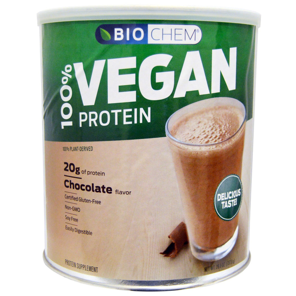 Biochem, proteine ​​vegane al 100%, gusto cioccolato, 26,0 once (737,8 g)