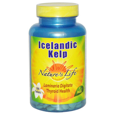 Nature's Life, varech islandais, 500 comprimés