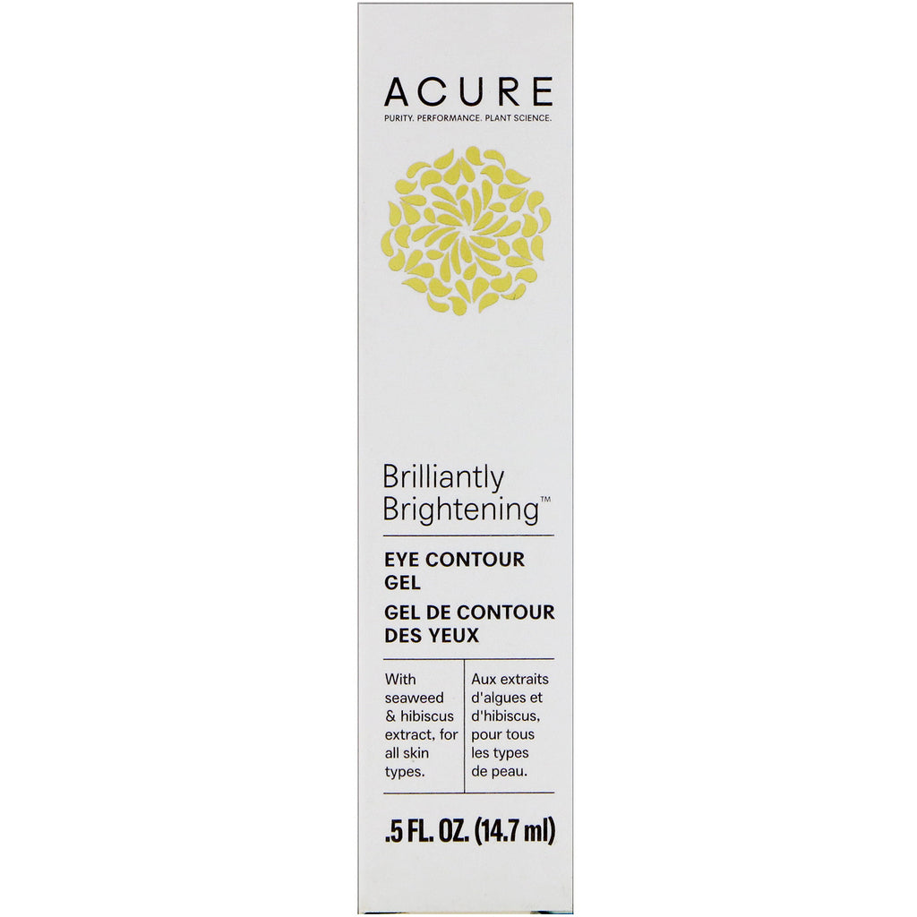 Acure, brillant aufhellendes Augenkonturgel, 0,5 fl oz (14,7 ml)