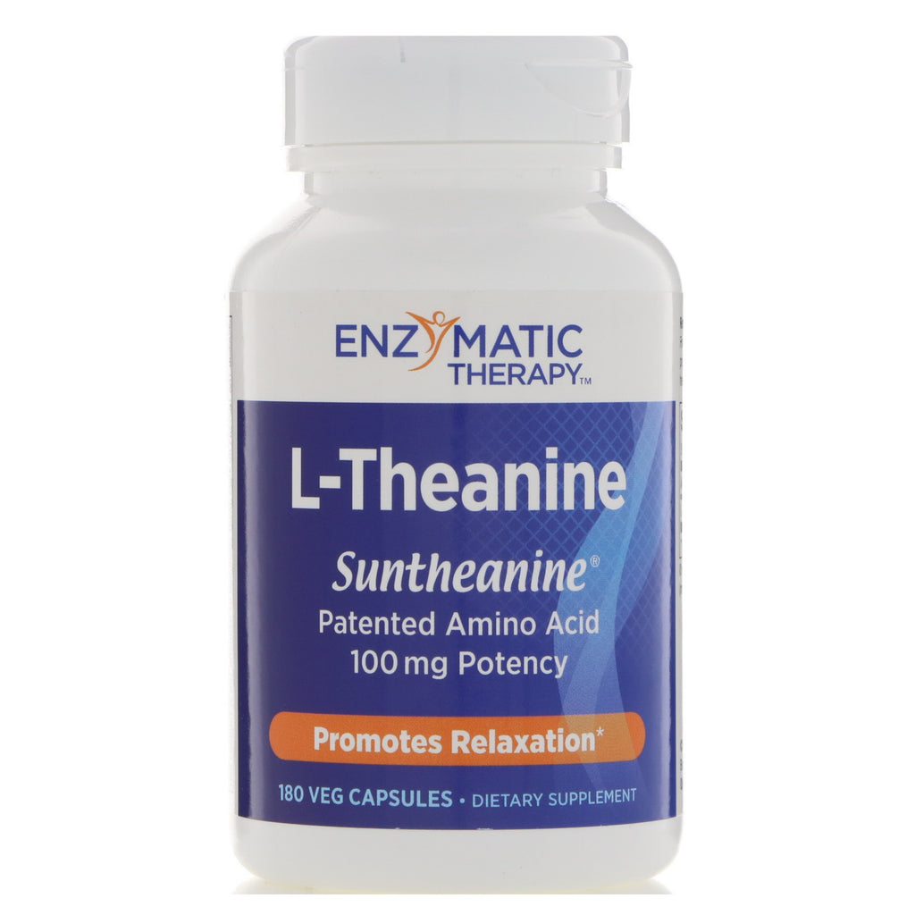 Enzymatische therapie, l-theanine, 180 vegetarische capsules