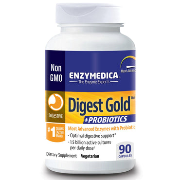 Enzymedica, digerir ouro + probióticos, 90 cápsulas