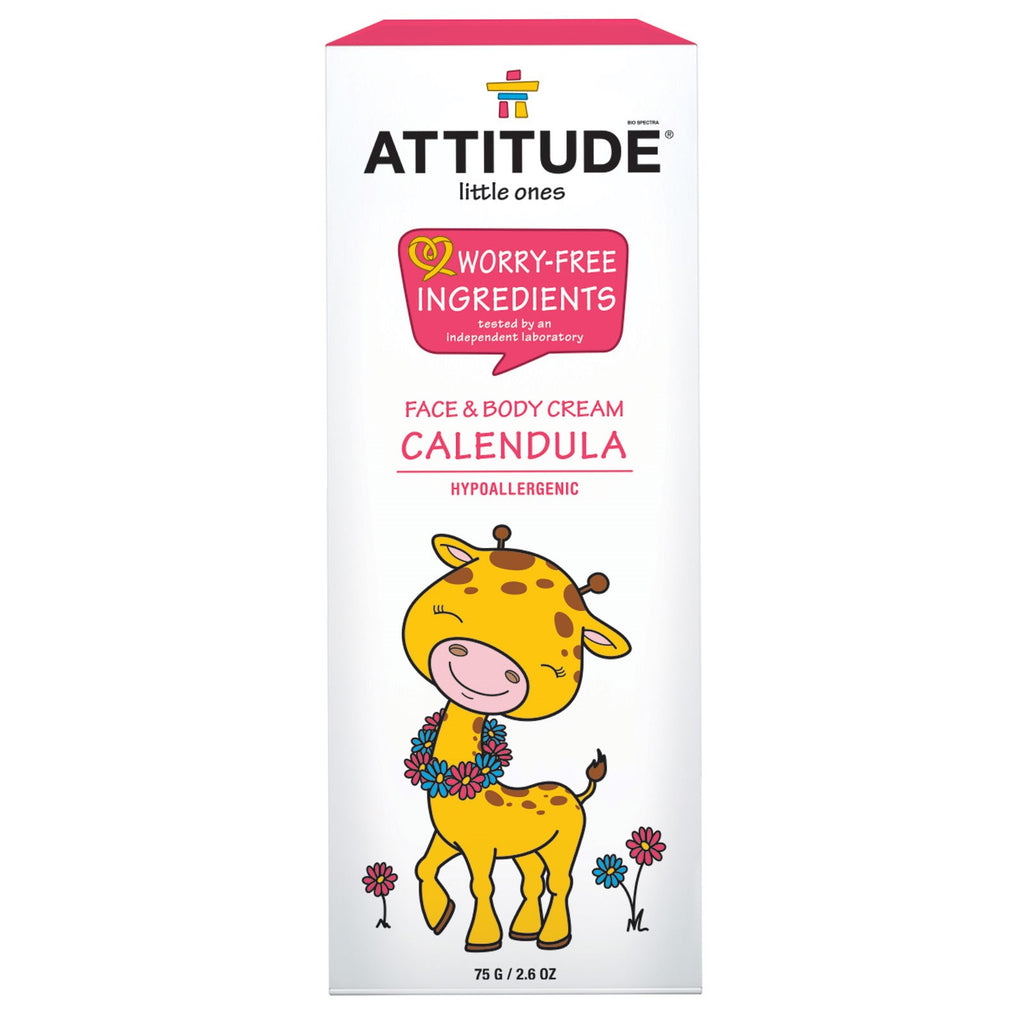 ATTITUDE, Little Ones, Calendula Gesichts- und Körpercreme, 2,6 oz (75 g)