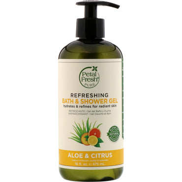 Petal Fresh, Pure, Refreshing Bath & Shower Gel, Aloe & Citrus, 16 fl oz (475 ml)