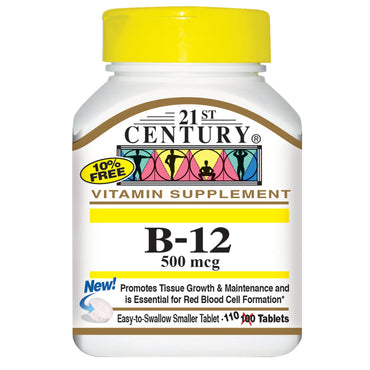século 21, B-12, 500 mcg, 110 comprimidos