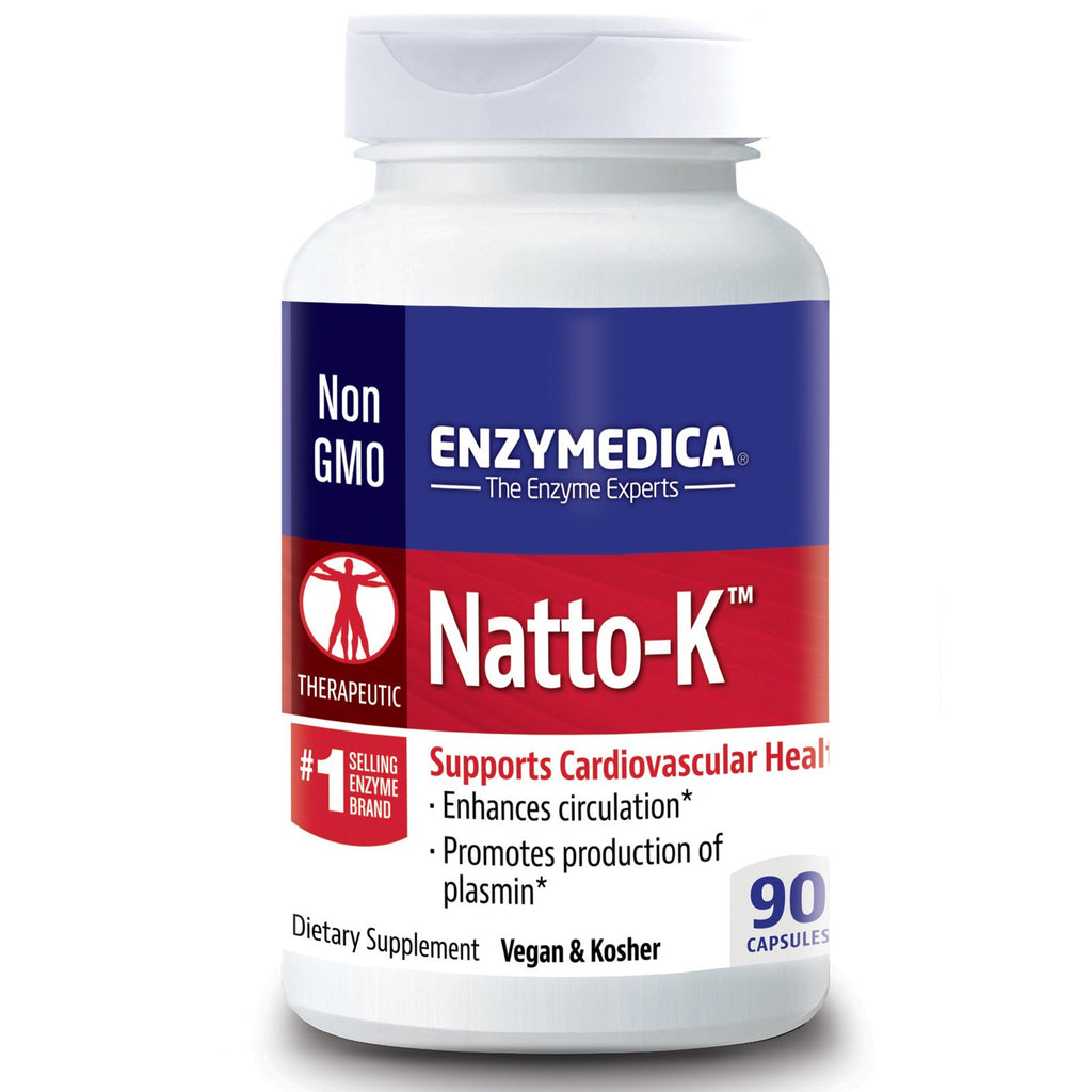 Enzymedica, natto-k, sercowo-naczyniowy, 90 kapsułek