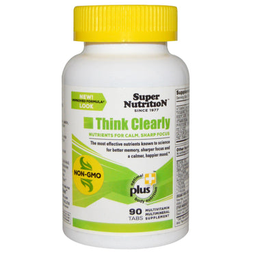Super Nutrition, Think Clearly, 90 Tabs