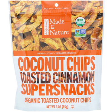 Made in Nature,  Coconut Chips Toasted Cinnamon Supersnacks, 3 oz (85 g)