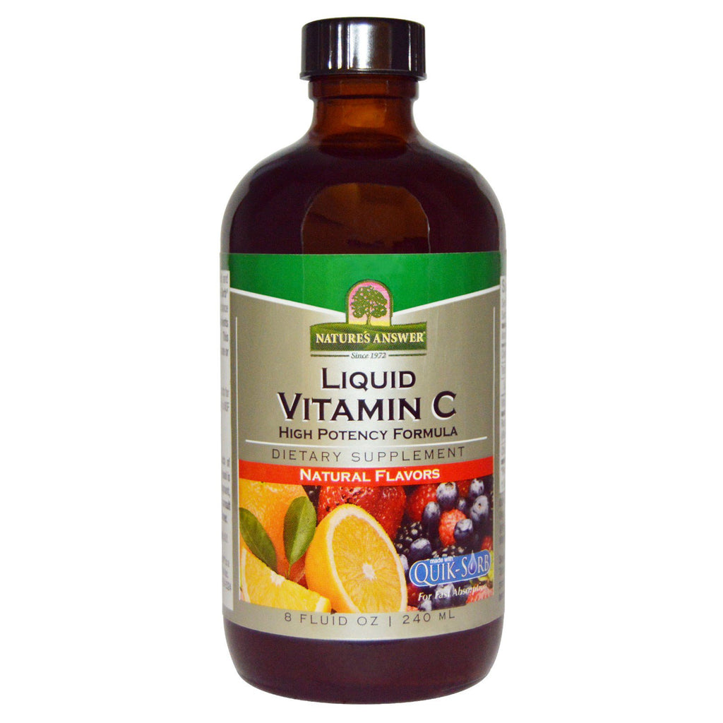 Nature's Answer, Vitamine C liquide, arômes naturels, 8 fl oz (240 ml)