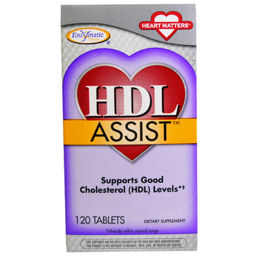 Enzymatic Therapy, HDL Assist, 120 Tablets