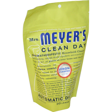 Meyers Clean Day, packs de vaisselle automatiques, parfum verveine citronnée, 12,7 oz (360 g)