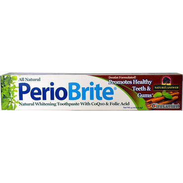 Nature's Answer, PerioBrite, pasta dental blanqueadora natural, canela, 4 oz (113,4 g)