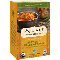 Numi Tea,  Tea, Herbal Tea, Turmeric Fields of Gold, 12 Tea Bags, 1.31 oz (37.2 g)