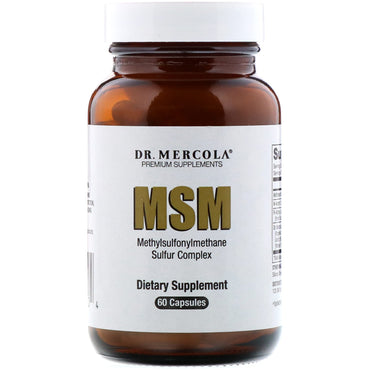 Dr. Mercola, msm, complexe de soufre méthylsulfonylméthane, 60 gélules