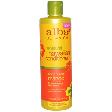 Alba Botanica, Après-shampooing hawaïen naturel, Mangue Body Builder, 12 oz (340 g)