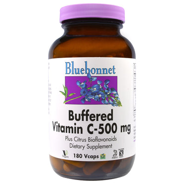 Bluebonnet Nutrition, 완충 비타민 C, 500mg, 180 식물성 캡슐